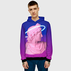 Толстовка-худи мужская Vaporwave neon, цвет: 3D-черный — фото 2