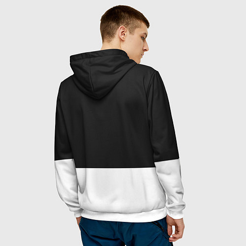 Мужская толстовка Анархия - Punks not dead / 3D-Белый – фото 4