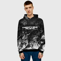 Толстовка-худи мужская Twenty One Pilots black graphite, цвет: 3D-черный — фото 2