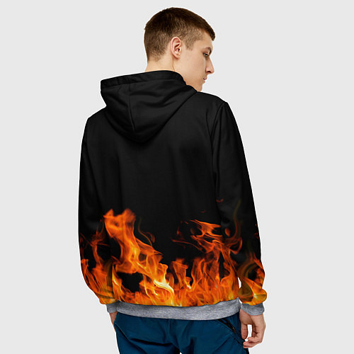 Мужская толстовка Яков огонь мужик / 3D-Меланж – фото 4