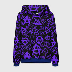 Мужская толстовка Узор анархия фиолетовый