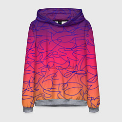 Мужская толстовка Каракули на градиентном фоне