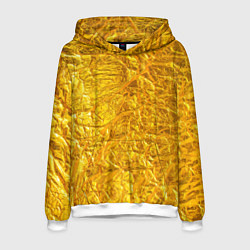 Мужская толстовка Текстура золотой мятой поверхности