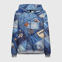 Мужская толстовка Vanguard jeans patchwork - ai art