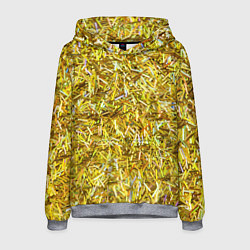 Толстовка-худи мужская Золотые ленточки, цвет: 3D-меланж