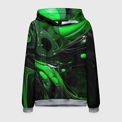 Мужская толстовка Green dark abstract geometry style