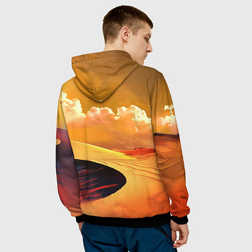 Мужская толстовка Dune - sands / 3D-Черный – фото 4