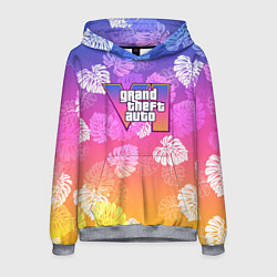 Мужская толстовка Grand Theft Auto VI - пальмы