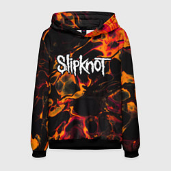 Толстовка-худи мужская Slipknot red lava, цвет: 3D-черный