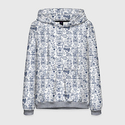 Мужская толстовка Человечки и животные скетч