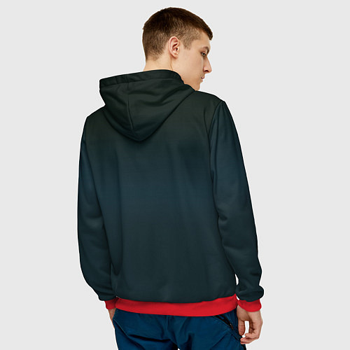 Мужская толстовка Задача трёх тел - Салазар / 3D-Красный – фото 4