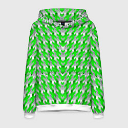 Мужская толстовка Зелёно-белый паттерн