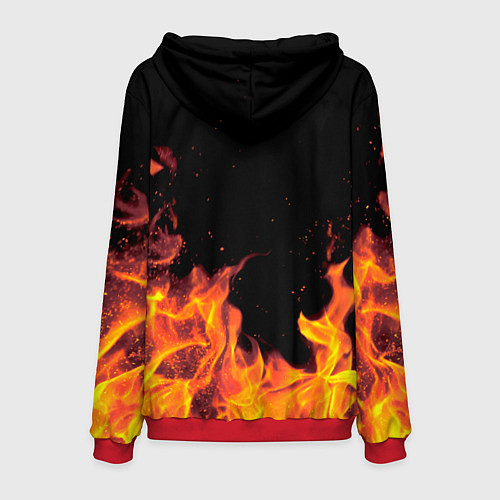 Мужская толстовка Роман - имя в огне / 3D-Красный – фото 2