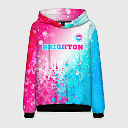 Мужская толстовка Brighton neon gradient style посередине