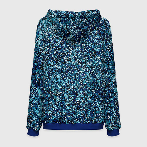 Мужская толстовка Синий пёстрый текстурированный / 3D-Синий – фото 2