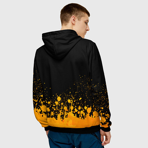 Мужская толстовка Tottenham - gold gradient посередине / 3D-Черный – фото 4