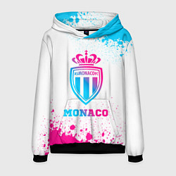 Толстовка-худи мужская Monaco neon gradient style, цвет: 3D-черный