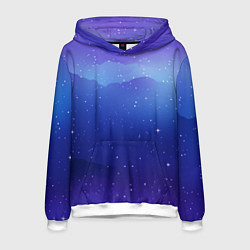 Мужская толстовка Синий космос и звезды