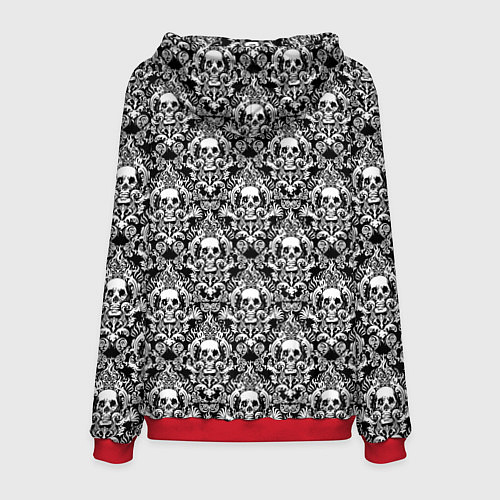 Мужская толстовка Skull patterns / 3D-Красный – фото 2
