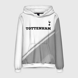 Толстовка-худи мужская Tottenham sport на светлом фоне посередине, цвет: 3D-белый