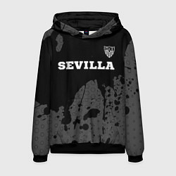 Толстовка-худи мужская Sevilla sport на темном фоне посередине, цвет: 3D-черный