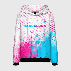 Мужская толстовка Barcelona neon gradient style посередине