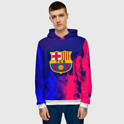 Толстовка-худи мужская Barcelona fc club gradient, цвет: 3D-белый — фото 2