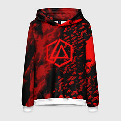 Толстовка-худи мужская Linkin park red logo, цвет: 3D-белый