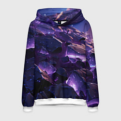 Мужская толстовка Фиолетовые неоновые камни со светом