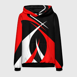 Мужская толстовка Красные и белые линии