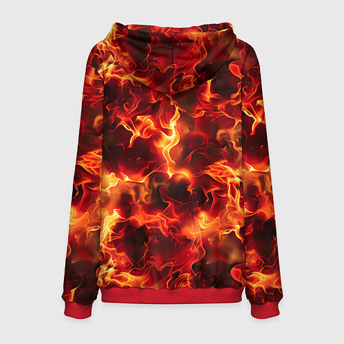 Мужская толстовка Огненный элементаль / 3D-Красный – фото 2
