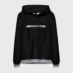 Толстовка-худи мужская Amg logo white, цвет: 3D-меланж