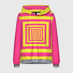 Мужская толстовка Желтые квадраты трансформация