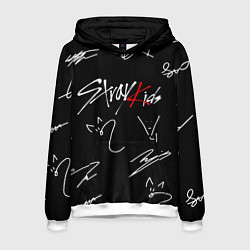Мужская толстовка Stray kids автографы лого