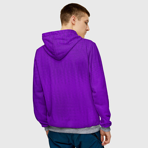 Мужская толстовка Фиолетовый текстурированный / 3D-Меланж – фото 4