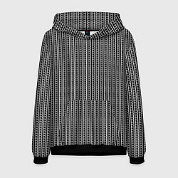 Мужская толстовка Чёрно-белый полосы в горошек