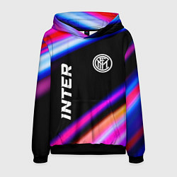 Толстовка-худи мужская Inter speed game lights, цвет: 3D-черный