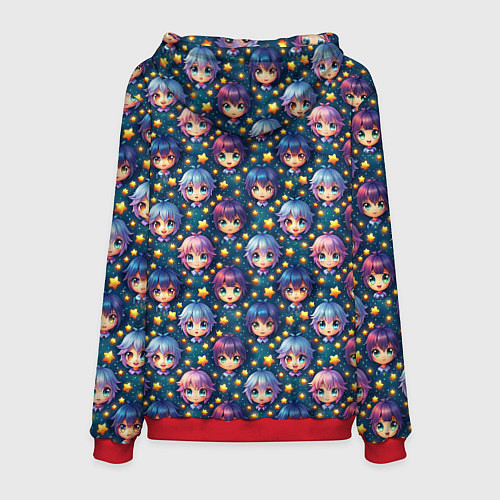 Мужская толстовка Аниме персонажи паттерн / 3D-Красный – фото 2
