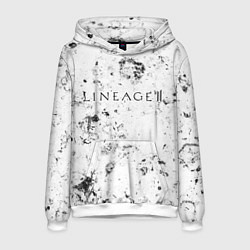 Толстовка-худи мужская Lineage 2 dirty ice, цвет: 3D-белый
