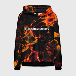 Толстовка-худи мужская Manchester City red lava, цвет: 3D-черный