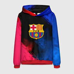 Толстовка-худи мужская Barcelona fc club gradient smoke, цвет: 3D-красный