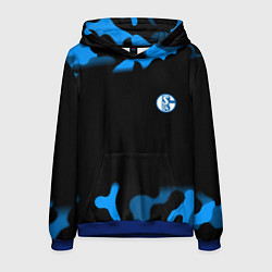 Толстовка-худи мужская Schalke 04 fc camo, цвет: 3D-синий