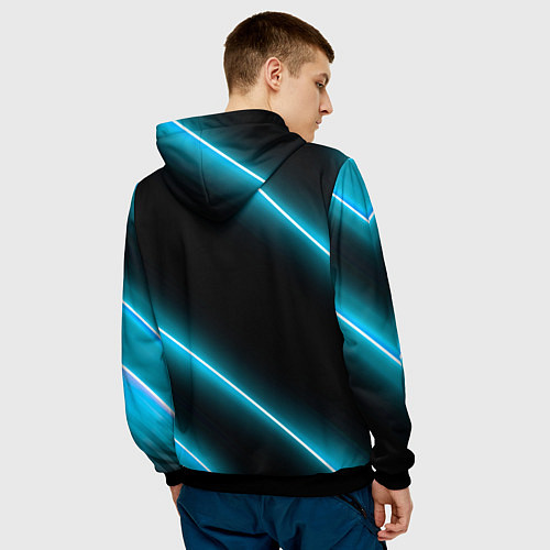 Мужская толстовка AEK Athens неоновые лампы / 3D-Черный – фото 4