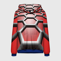 Толстовка-худи мужская Броня робота, цвет: 3D-синий