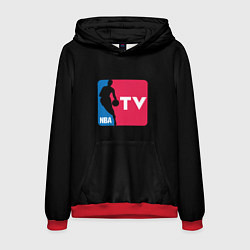 Толстовка-худи мужская NBA tv logo, цвет: 3D-красный