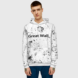 Толстовка-худи мужская Great Wall dirty ice, цвет: 3D-белый — фото 2