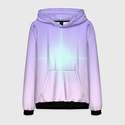 Толстовка-худи мужская Свечение белой звезды, цвет: 3D-черный