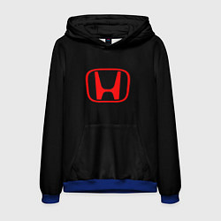 Толстовка-худи мужская Honda red logo auto, цвет: 3D-синий
