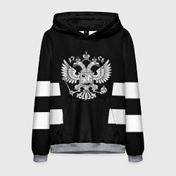 Мужская толстовка Герб РФ полосы