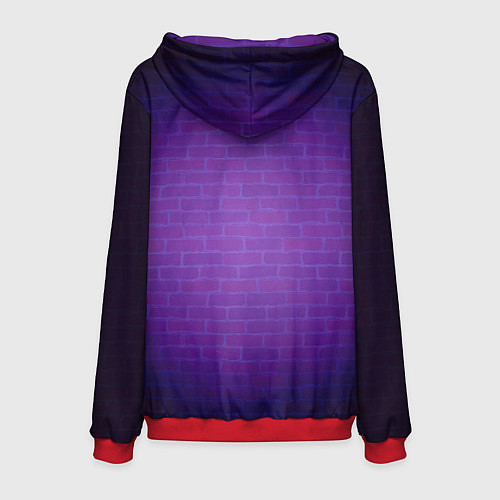 Мужская толстовка Неоновые пальмы summer vibes / 3D-Красный – фото 2